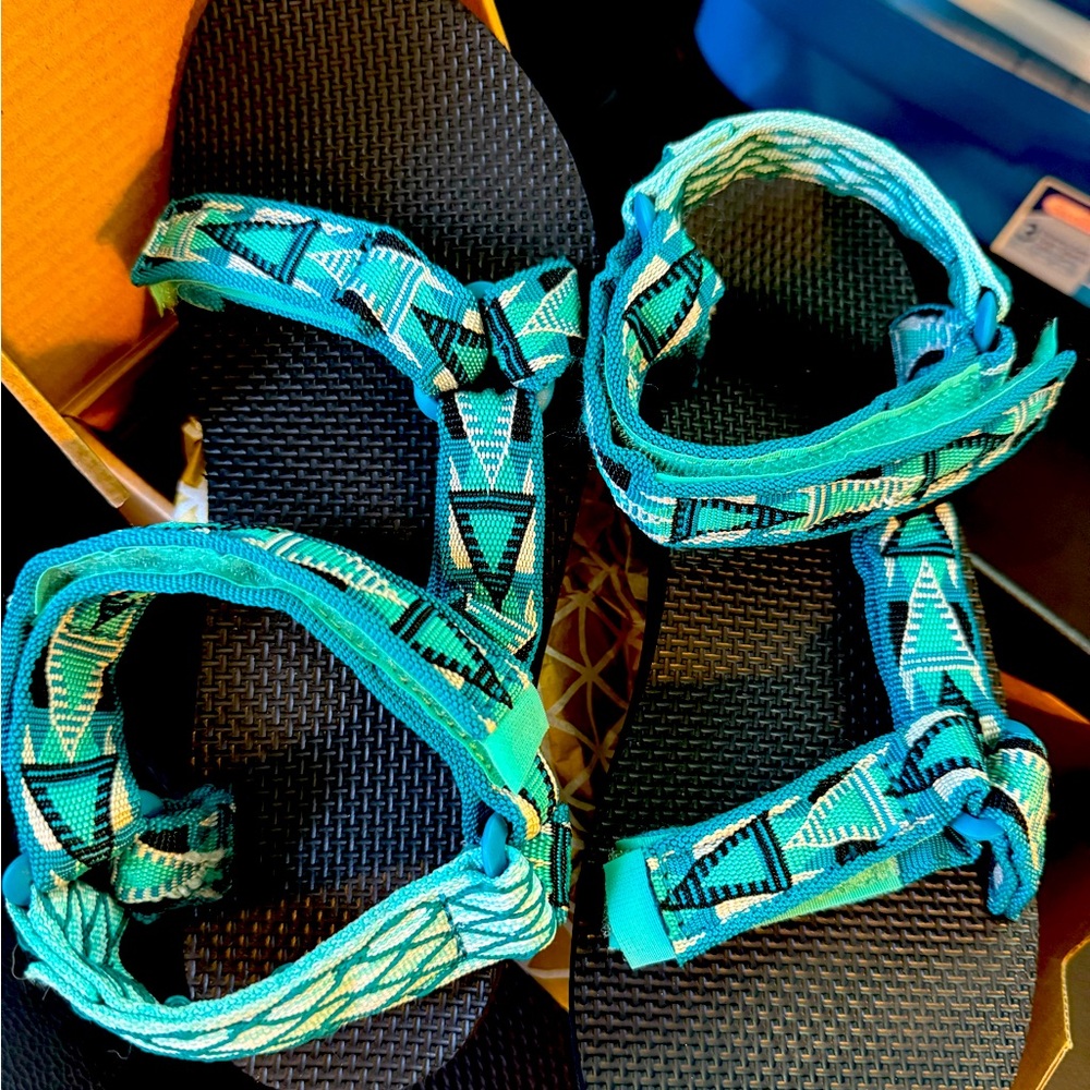 Turquoise Teva Sandals